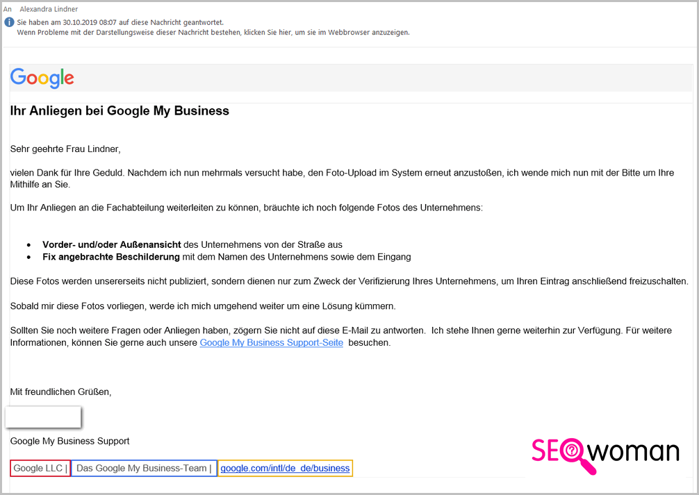 Google MyBusiness Probleme mit Bildern