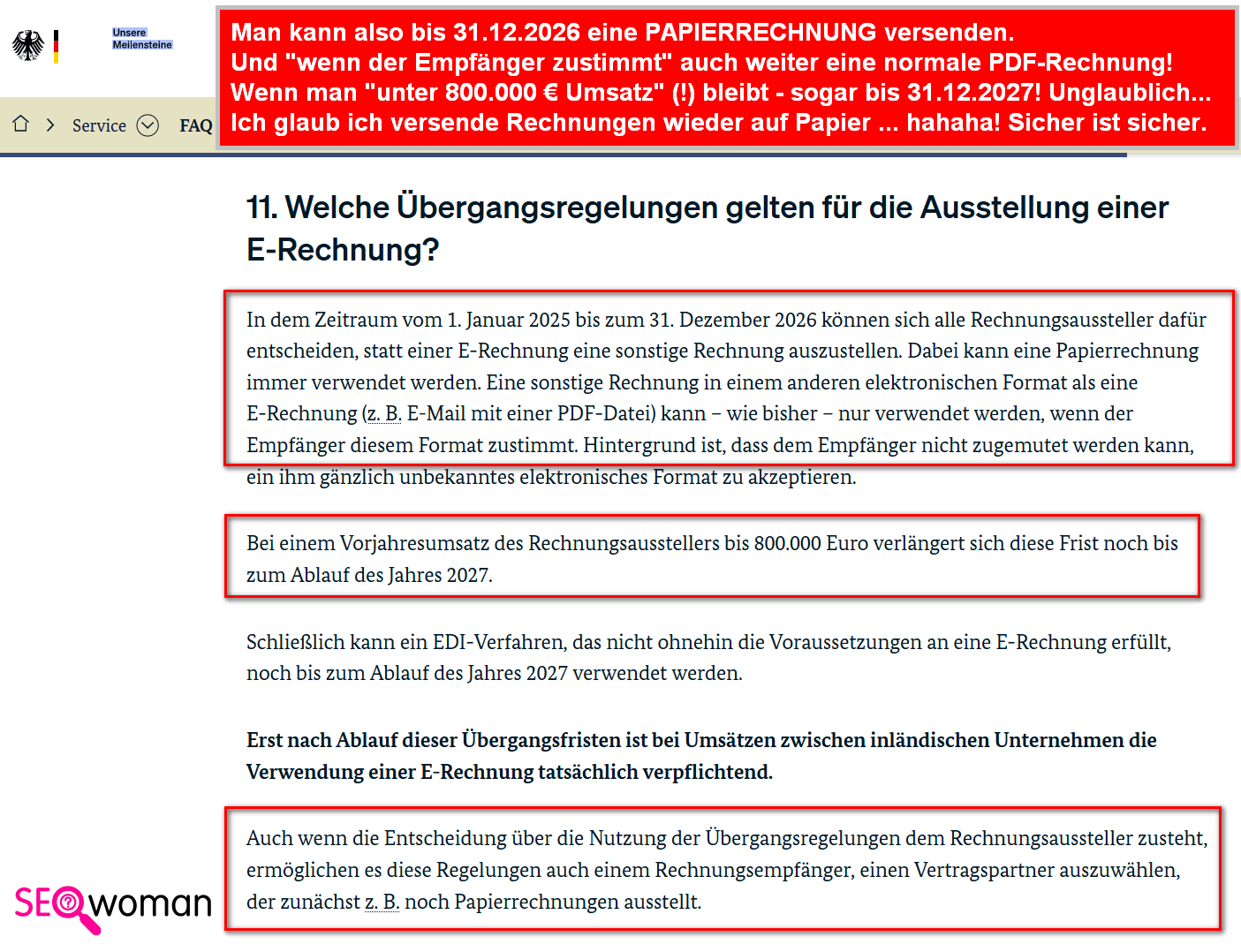 E-Rechnung Papierrechnung