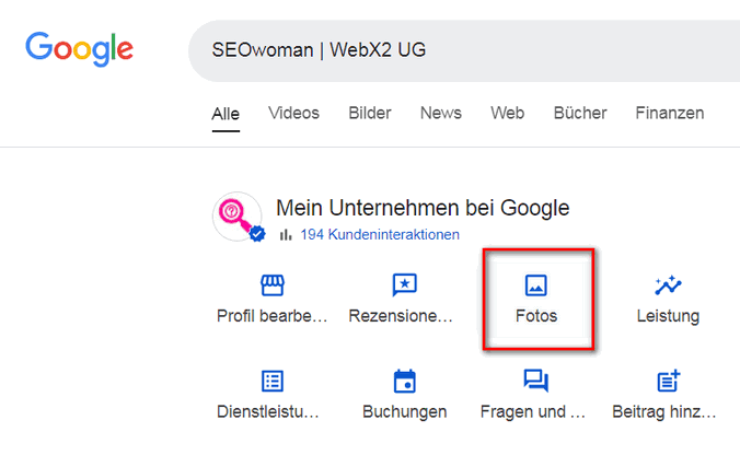 Google MyBusiness Bilder