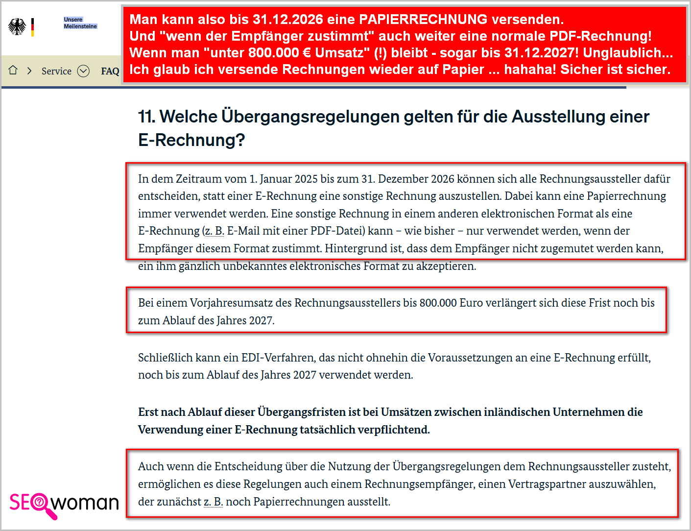 Papierrechnung ✚ PDF-Datei weiter erlaubt